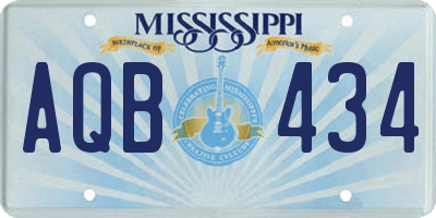 MS license plate AQB434