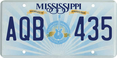 MS license plate AQB435