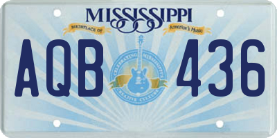 MS license plate AQB436