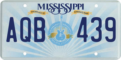 MS license plate AQB439
