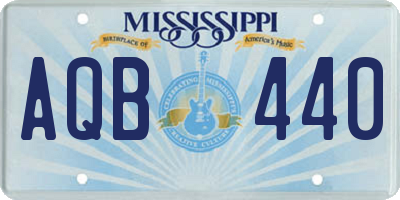 MS license plate AQB440