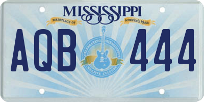 MS license plate AQB444