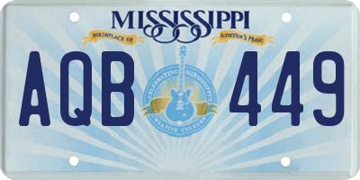 MS license plate AQB449
