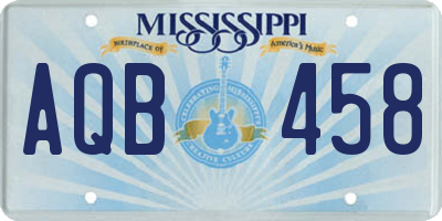MS license plate AQB458