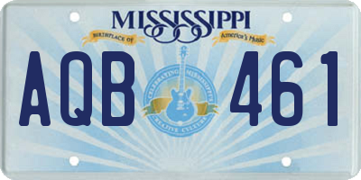 MS license plate AQB461