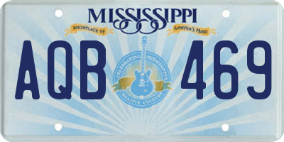 MS license plate AQB469
