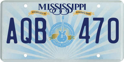 MS license plate AQB470