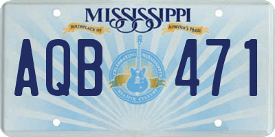 MS license plate AQB471