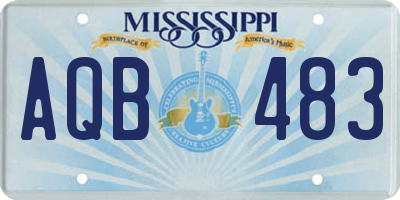 MS license plate AQB483
