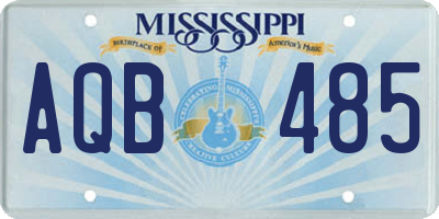 MS license plate AQB485