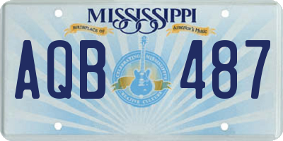 MS license plate AQB487