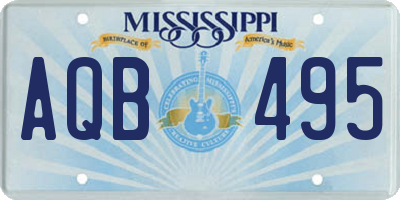 MS license plate AQB495