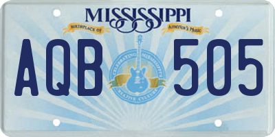 MS license plate AQB505
