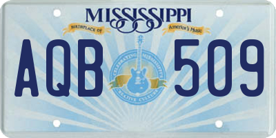 MS license plate AQB509
