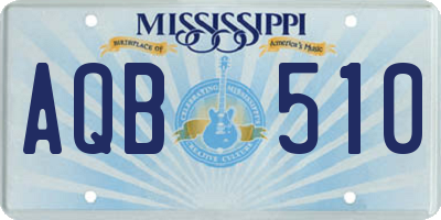 MS license plate AQB510