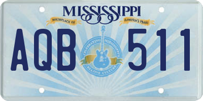 MS license plate AQB511