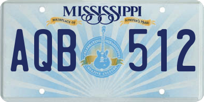 MS license plate AQB512