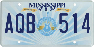 MS license plate AQB514