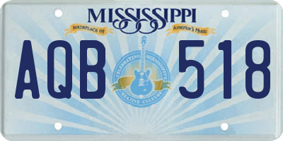 MS license plate AQB518