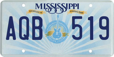MS license plate AQB519