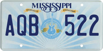 MS license plate AQB522