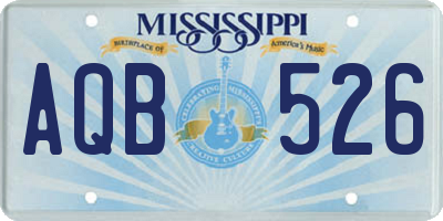 MS license plate AQB526
