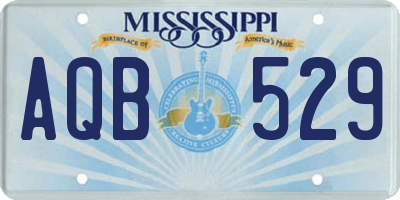 MS license plate AQB529