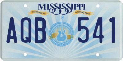 MS license plate AQB541