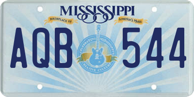 MS license plate AQB544