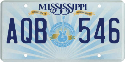 MS license plate AQB546