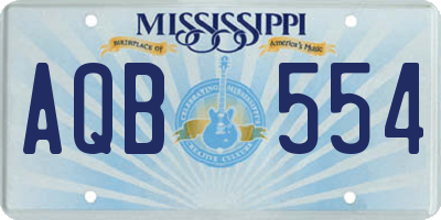 MS license plate AQB554
