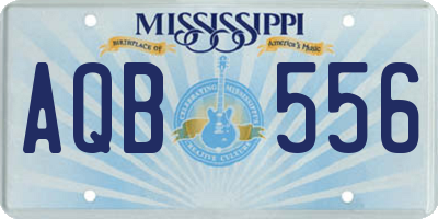 MS license plate AQB556