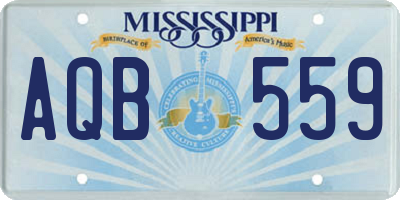 MS license plate AQB559