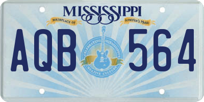 MS license plate AQB564