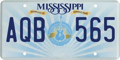 MS license plate AQB565