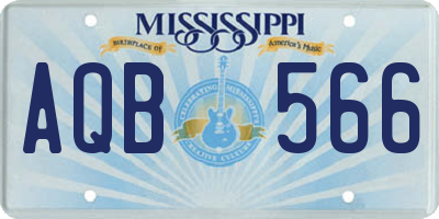 MS license plate AQB566
