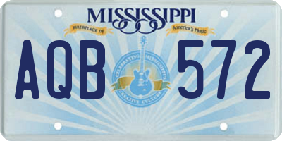 MS license plate AQB572