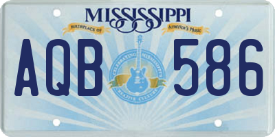 MS license plate AQB586