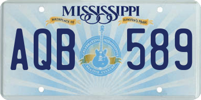 MS license plate AQB589