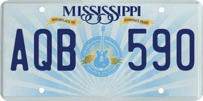 MS license plate AQB590