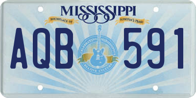 MS license plate AQB591