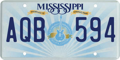 MS license plate AQB594