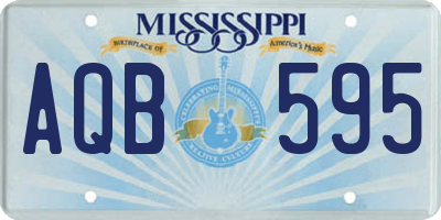 MS license plate AQB595