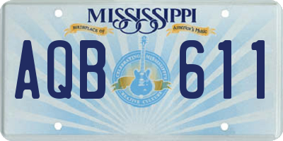 MS license plate AQB611