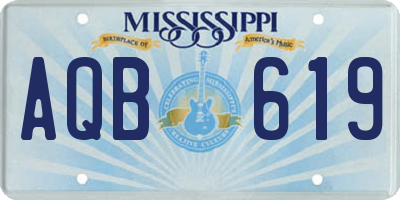 MS license plate AQB619