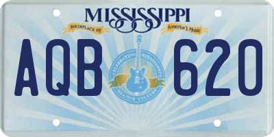 MS license plate AQB620