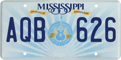MS license plate AQB626