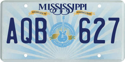 MS license plate AQB627