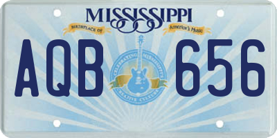 MS license plate AQB656