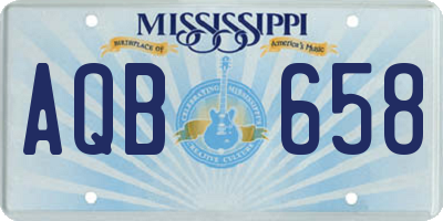 MS license plate AQB658